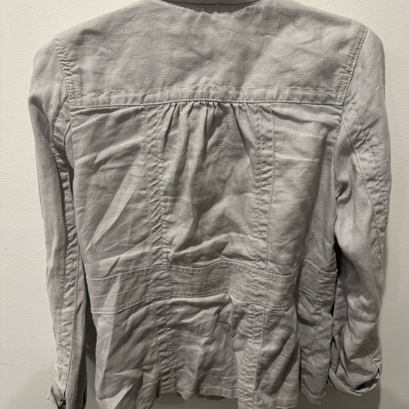 Women’s Eddie Bauer Lightweight Gray 100% linen Jacket - Picture 5 of 10